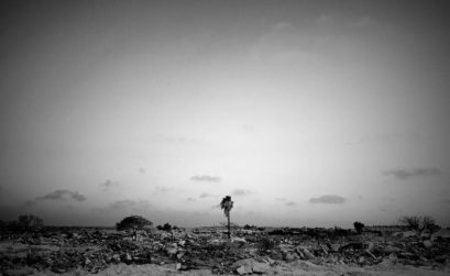 Imagen de un desierto entre Gaza y Rafah