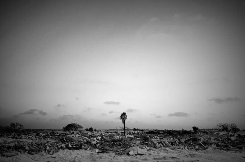 Imagen de un desierto entre Gaza y Rafah